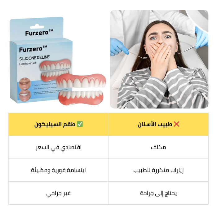 طقم الأسنان السيليكوني فمك™ – ابتسامتك راجعة بثواني
